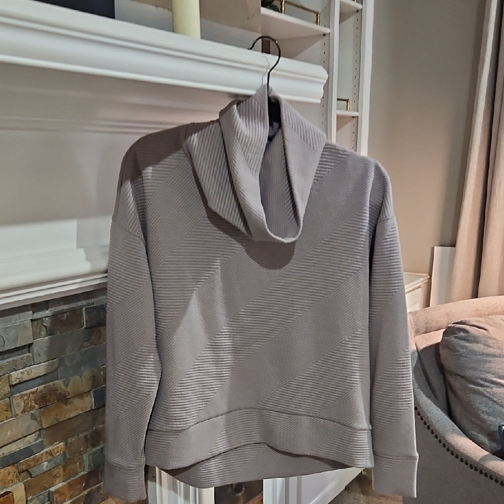 Balance Collection Taupe Cowl Neck Sweater